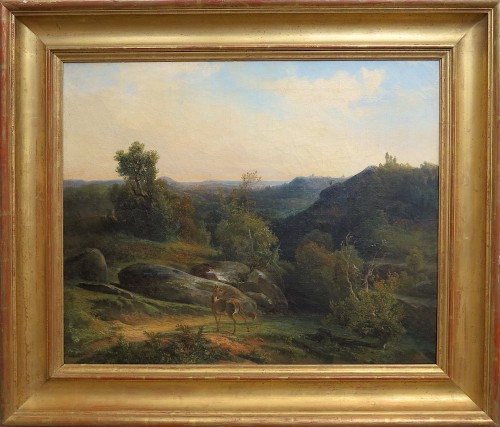 Louis-Auguste Second, dit Fereol (1795-1870) -Vue prise aux environs de Fontainebleau