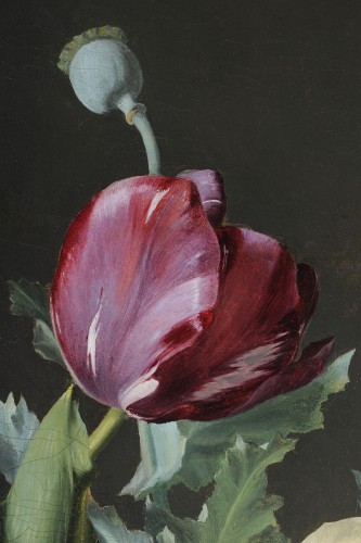 Jean-Baptiste GALLET (1820-1848) - Bouquet de fleurs dans un panier - Galerie de Lardemelle
