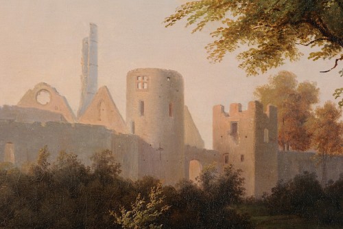 Paintings & Drawings  - Antoine Félix BOISSELIER (1790-1857) - The ruins of the Château du Vivier