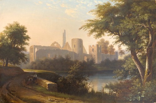 XIXe siècle - Antoine Félix BOISSELIER (1790-1857) - Vue des ruines du château du Vivier-en-Brie
