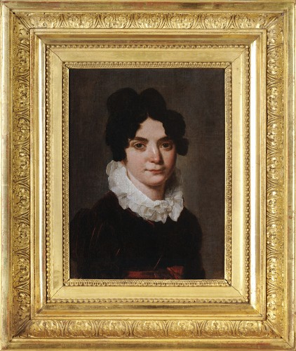 Louis-léopold Boilly (1761–1845) - Portrait de jeune femme à la robe cramoisie