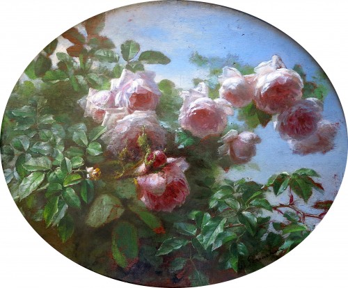 André PERRACHON (1828-1908) - Roses - Paintings & Drawings Style Napoléon III