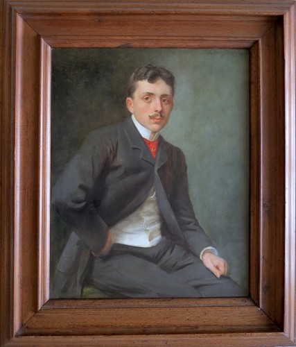 Auguste de La BRELY (1838 -1906) - Portrait de jeune homme assis