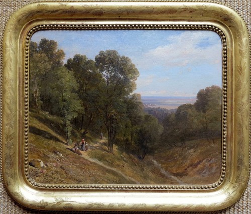 Paintings & Drawings  - Élisabeth FORT-SIMEON (Active from 1835 to 1865) - Animated landscape