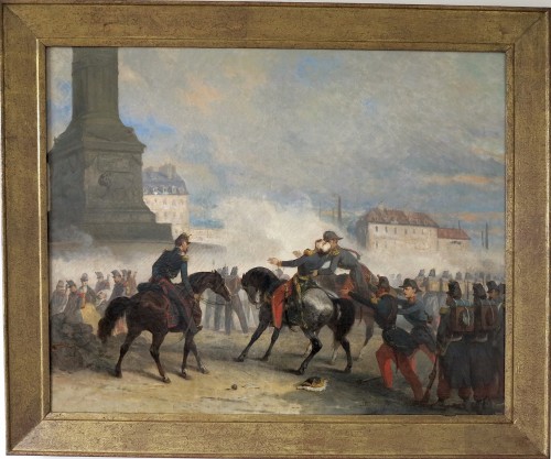 Edward Gabe (1814–1865) - La mort du général Négrier place de la Bastille, Paris