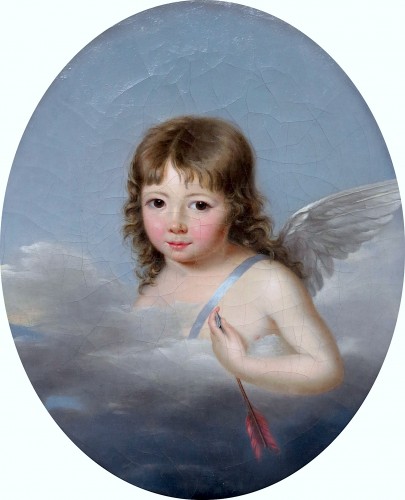 Circle of Élisabeth Louise Vigée-Lebrun (1755-1842) - Cupid - Paintings & Drawings Style Empire