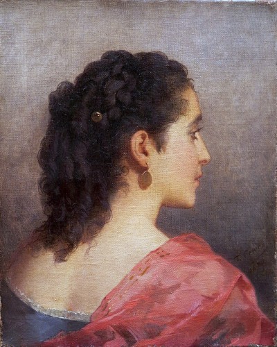 Tony FAIVRE (1830–1905) - Portrait de Madame L… - Tableaux et dessins Style Napoléon III