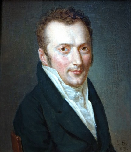 François Sablet (1745-1819) -Portrait of Jean Claude Pellegrini (1787-1854) - Paintings & Drawings Style Restauration - Charles X