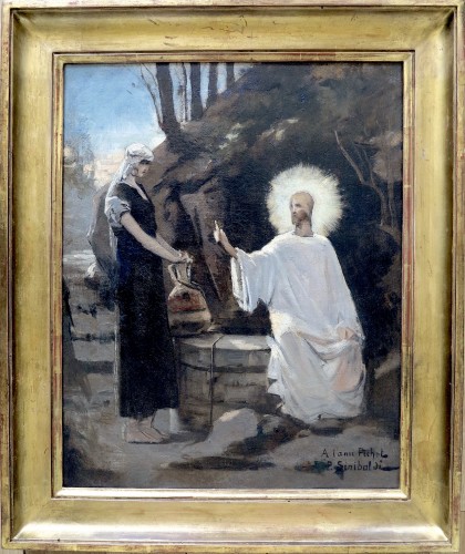 Paul SINIBALDI (1857-Bourg-en-Bresse) - Christ and the Samaritan Woman