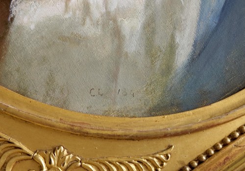 Tableaux et dessins Tableaux XIXe siècle - Charles LANDELLE (1821–1908) - Portrait d'enfant aux yeux bleus