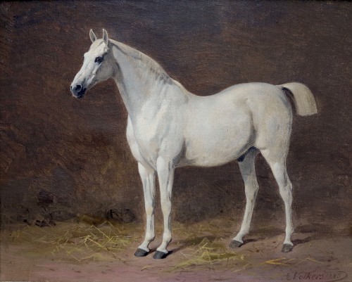 Emil Volkers (1831–1905) - Rex - Paintings & Drawings Style Napoléon III
