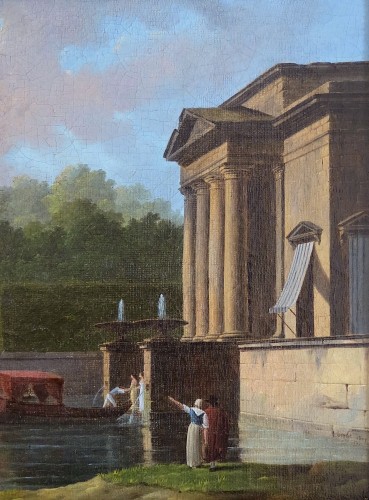 Jean-Baptiste Berlot (1775–1840) - Le débarquement au palais - Tableaux et dessins Style Empire