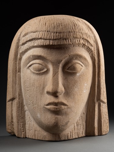 Tête d&#039;égyptien - Lucien Gibert (1966-1967) - Sculpture Style 50