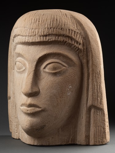 Sculpture Sculpture en pierre - Tête d'égyptien - Lucien Gibert (1966-1967)