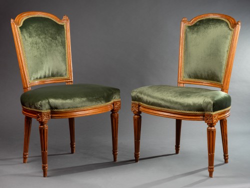 Pair of chaises by Jean-René Nadal - Seating Style Louis XVI