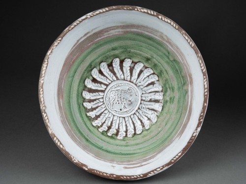 Grande coupe en terre chamottée par Albert Thiry - Céramiques, Porcelaines Style Années 50-60