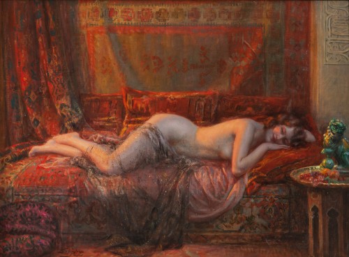 Delphin Enjolras (1857-1945) - Jeune femme sur un sofa