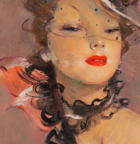 Jean-Gabriel Domergue (1889-1962) - Tenue de soirée - Paintings & Drawings Style 
