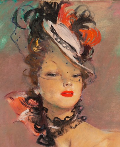 Jean-Gabriel Domergue (1889-1962) - Tenue de soirée - Galerie Delvaille