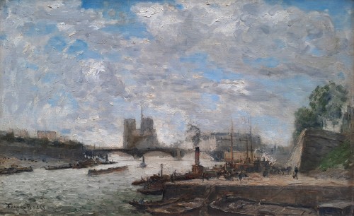 Frank Myers Boggs (1855-1926) - Notre Dame depuis le port de l’arsenal