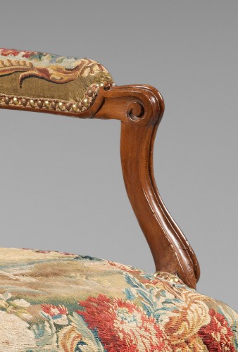 Sièges Fauteuil & Bergère - Paire de fauteuils à la Reine avec leur tapisserie d’origine Estampille de François REUZE