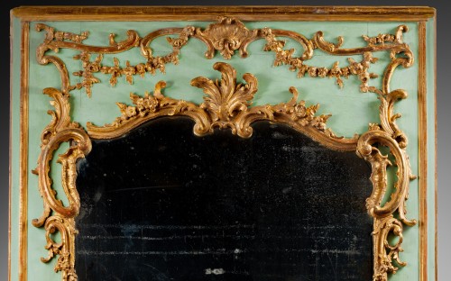 XVIIIe siècle - Grand Trumeau d’Epoque Louis XV