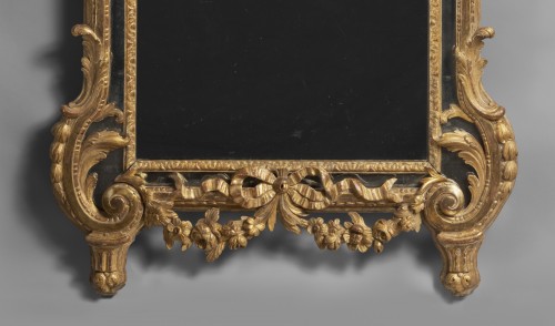 Transition - Superbe Miroir à parcloses, Travail Parisien vers 1765