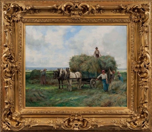 Julien Dupré (1851-1910) &quot;Haymaking&quot; - Paintings & Drawings Style Napoléon III