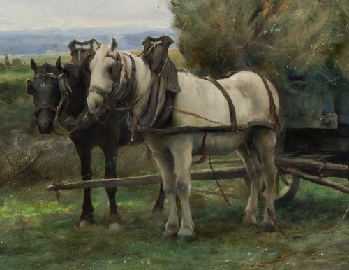 Julien Dupré (1851-1910) &quot;Haymaking&quot; - 