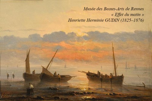 19th century - Henriette Gudin (1825-1876) &quot;The exit of the fishermen&quot;