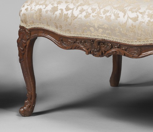 XVIIIe siècle - Rare suite de 6 fauteuils, début de l’époque Louis XV par René Cresson dit Cresson l'Aîné