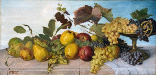 Franz Molitor (1857-1929) - Still life with fruit