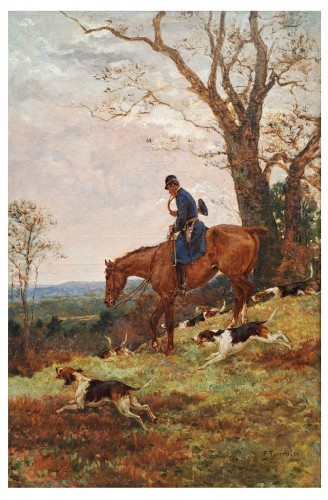 Paul Tavernier (1852-1943)  La vue, Equipage de bois Boudran