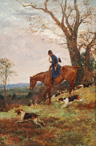 Paul Tavernier (1852-1943)  La vue, Equipage de bois Boudran - Tableaux et dessins Style 