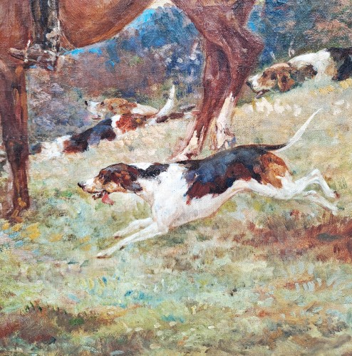 Paul Tavernier (1852-1943)  La vue, Equipage de bois Boudran - Galerie Delvaille