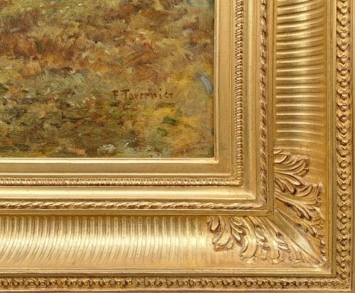 XIXe siècle - Paul Tavernier (1852-1943)  La vue, Equipage de bois Boudran
