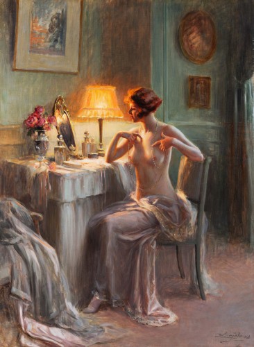Delphin Enjolras (1857-1945) - Trying on necklaces