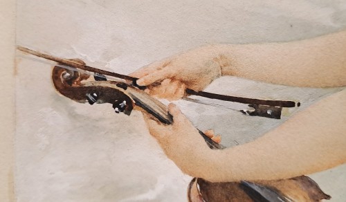 Antiquités - Guillaume Dubufe (1853–1909) - Jeune femme au violon