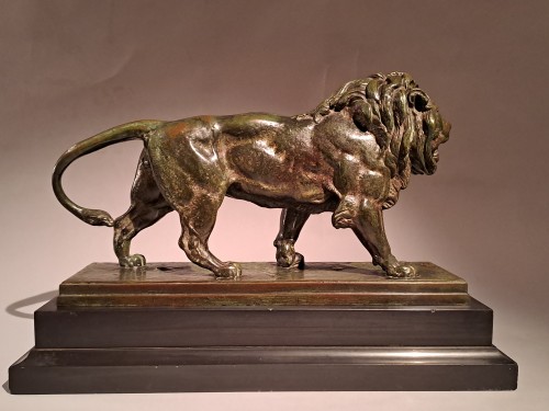 Antoine Louis Barye (1795-1875) - Walking lion - 