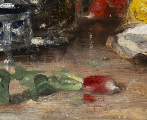 Pierre Denis Bergeret (1846 - 1910) Le repas de fêtes - Galerie Delvaille