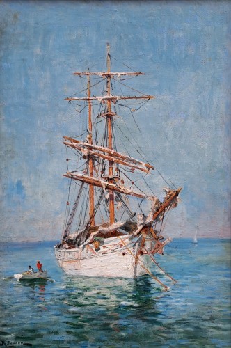 Raphael Ponson (1835–1904) - Le Deux-Mâts blanc