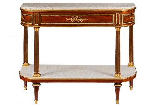 Important Louis XVI period mahogany console table by Nicolas Lannuier