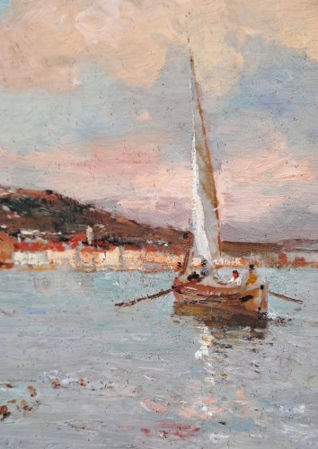 Tableaux et dessins Tableaux XIXe siècle - Alfred CASILE (1848-1909) - Bord de mer près de Marseille