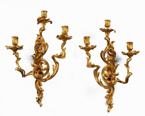 Paire d’appliques d’époque Louis XV