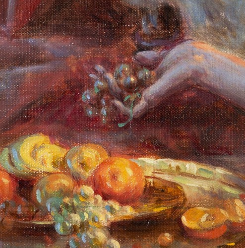 Tableaux et dessins Tableaux du XXe siècle - Delphin Enjolras (1857-1945) - Jeune femme nue dans un décor orientaliste