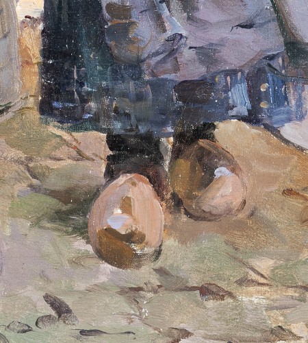 Antiquités - Marie Lucas-Robiquet (1858-1959) Mère et fille à Volendam