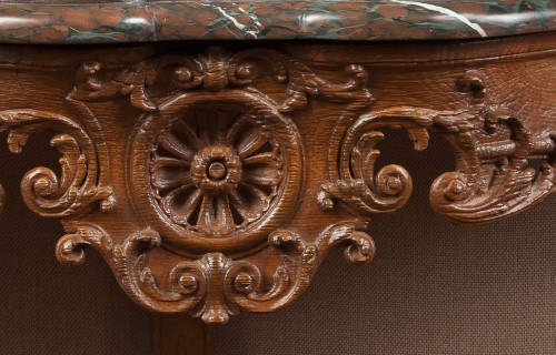 Console d'époque Régence, en chêne sculpté - Mobilier Style Régence