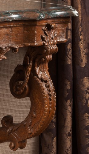 Mobilier Console - Console d'époque Régence, en chêne sculpté