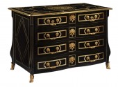 Commode Mazarine en ébène et poirier noirci fin de l’époque Louis XIV