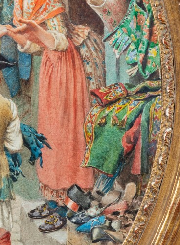 XXe siècle - Maurice Leloir (1853-1940) La marchande d’étoffes